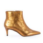 Bota Metalizada Caño Corto Taco Medio