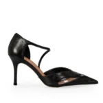 Stiletto Mini Croco Vinil Translucido Taco Alto