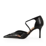 Stiletto Mini Croco Vinil Translucido Taco Alto - Imagen 3
