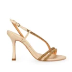 Sandalia Strass Taco Alto