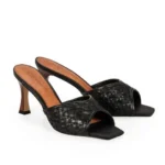 Mule Tresse Signature Tramado Taco Alto - Imagen 2