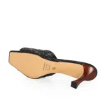 Mule Tresse Signature Tramado Taco Alto - Imagen 4
